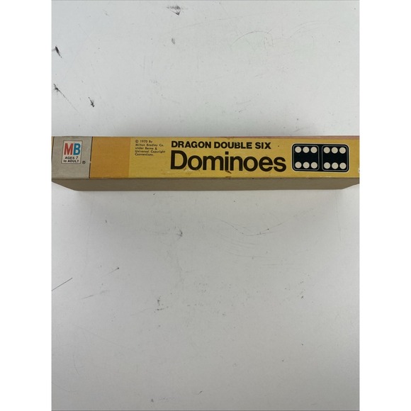 1970 Dragon Double Six Dominoes #4130 28 Pc Made In USA - Picture 3 of 13